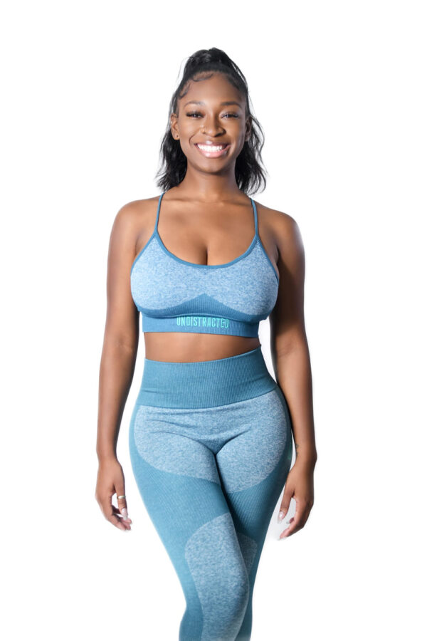 Women In Turquoise Fitness Attire